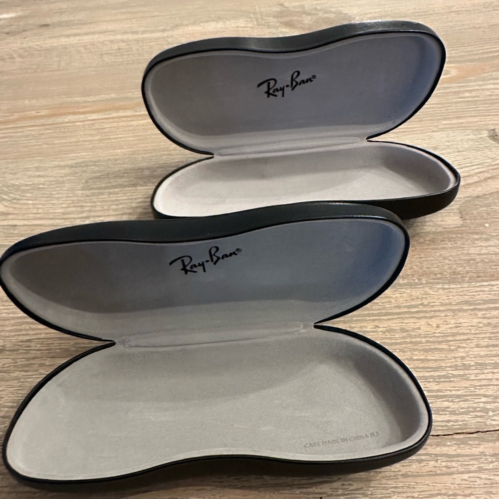 Ray-Ban Black and Gray interior Sunglasse Cases. 2 different sizes.